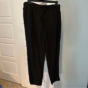 MADEWELL Women’s Black Viscose Ankle Leisure Comfy Pants Drawstring Size Small